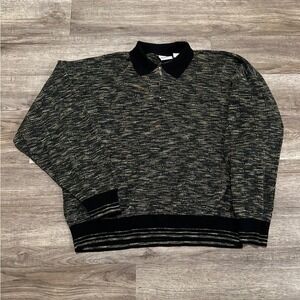 Vintage Maglificio Florence Sweater Men XL 1/4 Zip Texture Italy Wool Blend